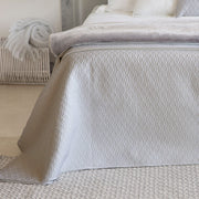 DIAMOND SMOKE COTTON COVERLET SET twin
