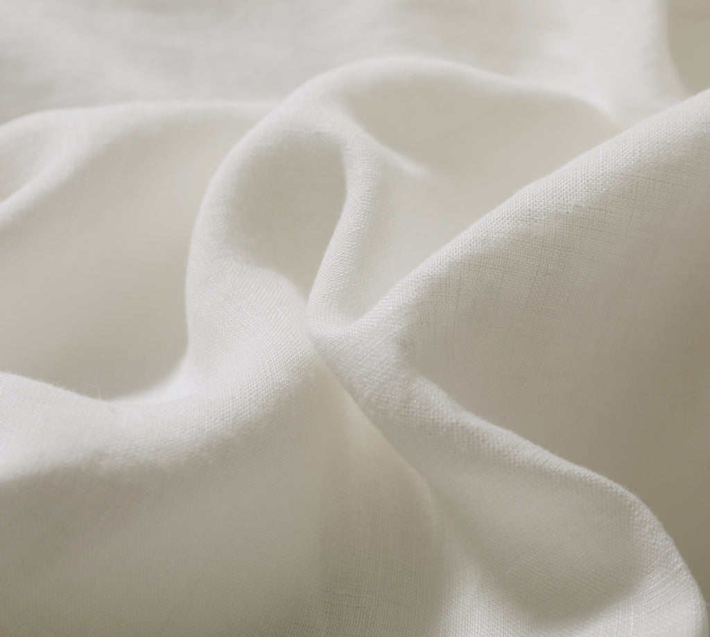 STAR WHITE LINEN BEDDING SHEET SET