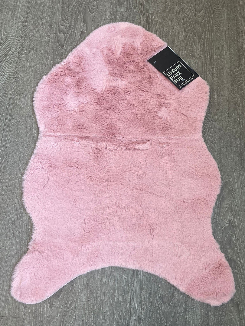 Faux Rabbit Fur Pink - Shape FRF-202PNK