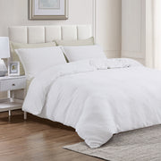 Solene White Percale Cotton Duvet Cover Set – 200 TC, Soft & Durable