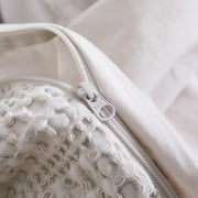 Solene Flax Percale Cotton Duvet Cover Set – 200 TC, Soft & Durable