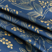 Grove Navy Duvet Cover Set – 100% Combed Cotton Sateen, 300 Thread Count