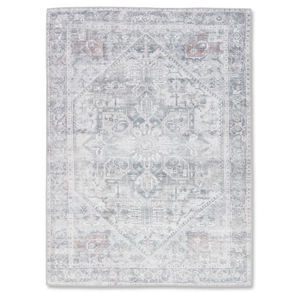 Aura Washable Spill Proof Grey Area Rug AUR-1167