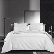 Athena 100% Bamboo Cozy Duvet Cover Set in White - eco-friendly luxury bedding