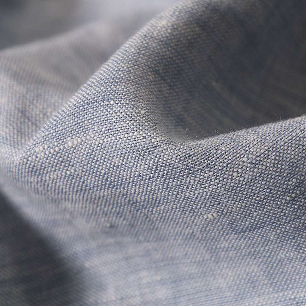 BLUE HEATHER FRENCH LINEN COVER SET