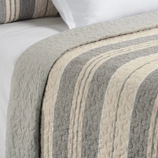 Boddy Striped Quilt Set – 100% Cotton Outer Shel