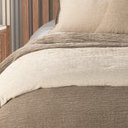 Barbara taupe Textured Quilt – 100% Polyester Velvet