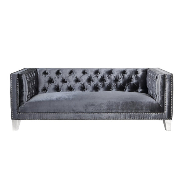 Barcelona Charcoal Velvet Sofa CHARCOAL