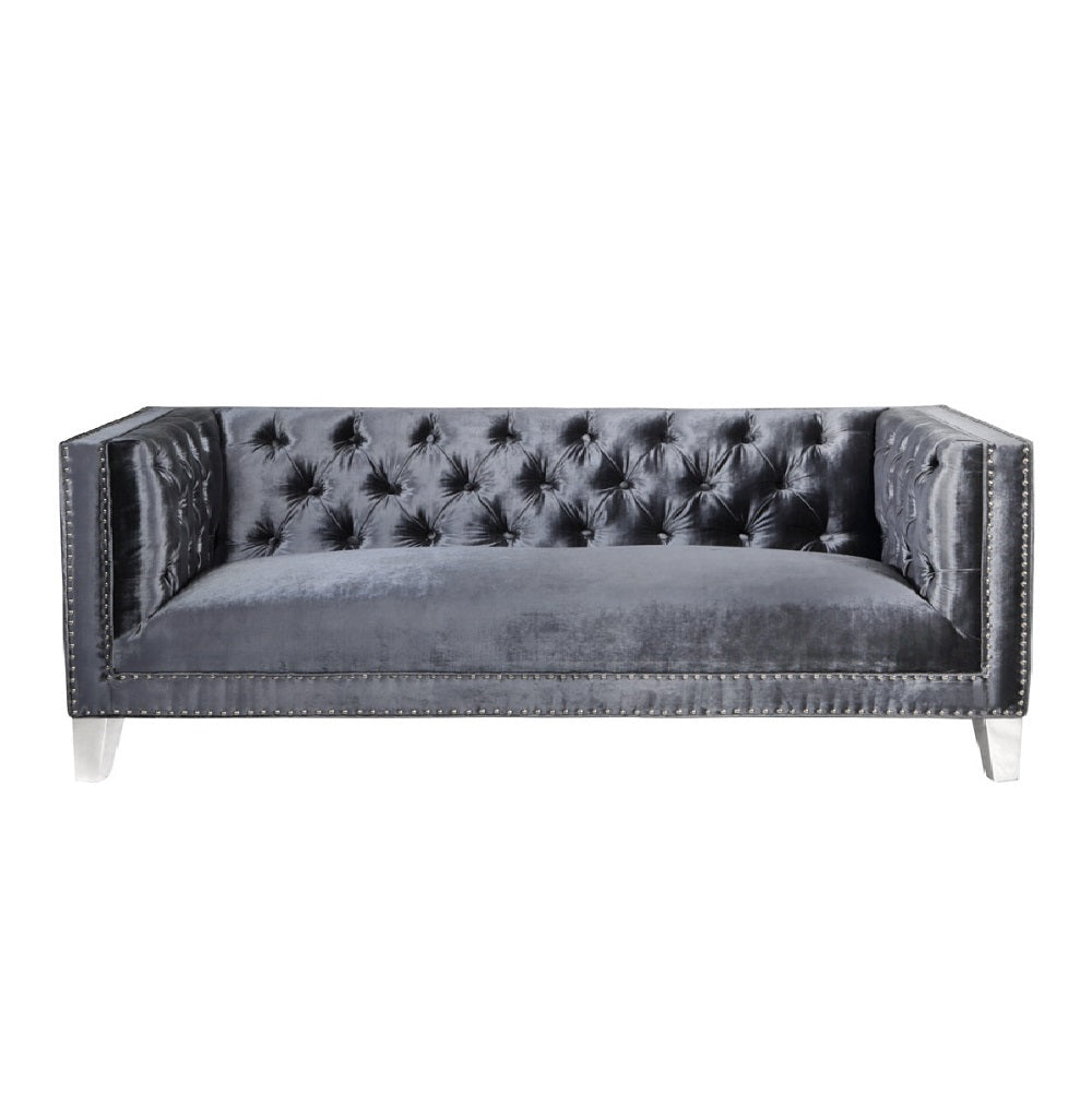 Barcelona Charcoal Velvet Sofa