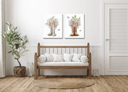 FLORAL BOOTS SET OF 2