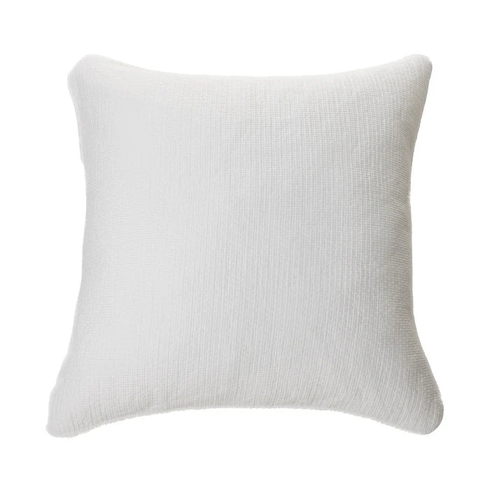 Brunelli Contemporain White Quilted European Sham – 25x25 inches, 100% cotton cover with modern stitching and poly fill