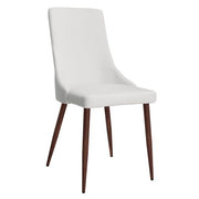 Cora Faux Leather Dining Chair, Set of 2 WHITE