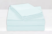 🩵 Aqua: Chroma Pre-Washed Cotton Sheet Set in Aqua Blue – 144 TC, Twin to King, Bed & Bath Home Decor
