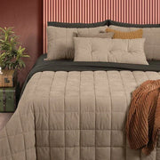 Corduroy Solid Taupe Quilt – 100% Polyester
