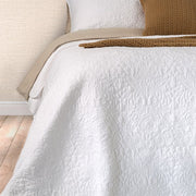 Damask White Stitched Quilt – 100% Cotton