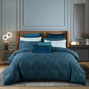 Darian Teal Duvet Cover Set – Combed Cotton, 300TC