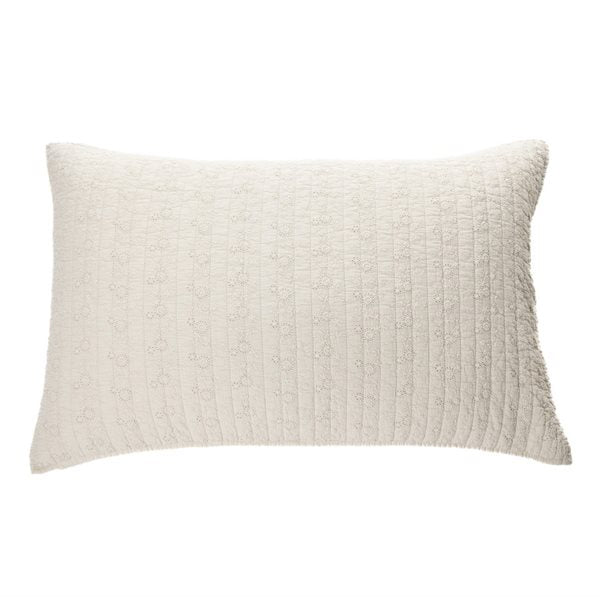 ESTELLE EMBROIDERED NATURAL QUILT