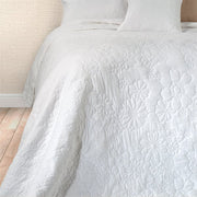 Flower White Stitched Quilt – 100% Cotton