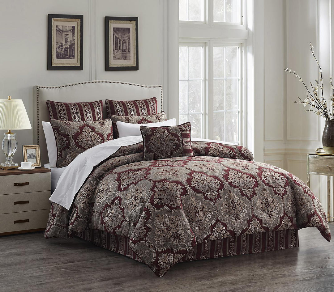 Chenille Woven Jacquard 6-Piece Comforter Set