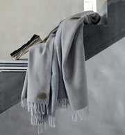 Gold Throw by Somma Collection – Luxurious Wool & Cashmere Blend, Reversible 2-Toned Design, Made in Italy