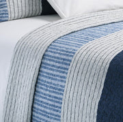 Guillaume Striped Quilt Set – 100% Cotton Outer Shell