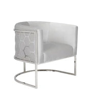 HONEYCOMB Accent Chair GREY VELVET