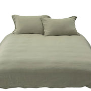 Lin Sage Green Linen Duvet Cover by Brunelli