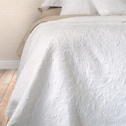 Liana White Stitched Quilt – 100% Cotton