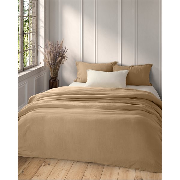 LIN TAN LINEN DUVET COVER