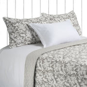 Maison Grey & White Floral Quilt – 100% Cotton Exterior