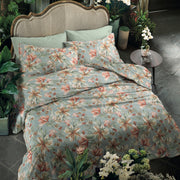 Margot duvet cover and sheet set in 100% long-staple cotton with elegant embroidered detail