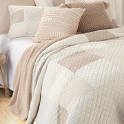 Meringue Ivory & Natural Quilt – Cotton, Linen & Polyester Mix