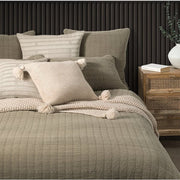 MOSS SOLID TAUPE COVERLET