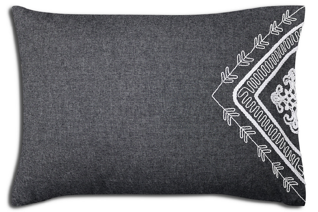 Neville pillow sham from duvet cover set in 100% brushed cotton