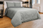 Paxton cotton duvet cover set styled on bed showing clean design and neutral tones