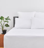 Luxury white percale bed sheets — crisp, cool, and breathable bedding by Bed & Bath Home Decor