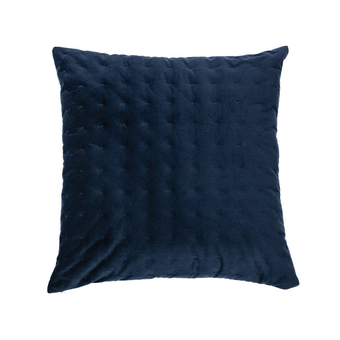 NAVY Brunelli Riad Velvet European Pillow in Navy - 25x25 inches, 100% polyester velvet cover with polyester filling