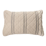 Room Natural Quilt with Charcoal Stripes – 100% Cotton Shell