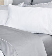 Close-up of luxury bed sheet fabric — care and washing tips for premium linens at Bed & Bath Home Decor