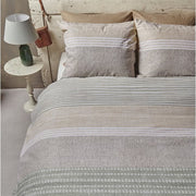 Sunflower Striped Duvet Cover Set – 100% Cotton Flannel, Soft & Cozy