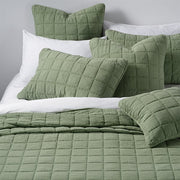 Sweet Quilt – Green Stitched, 100% Stone-Washed Cotton Exterior
