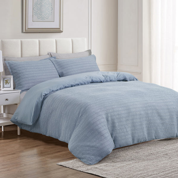 Solene blue Duvet Cover Set