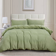 Solene Green Percale Cotton Duvet Cover Set – 200 TC, Soft & Durable