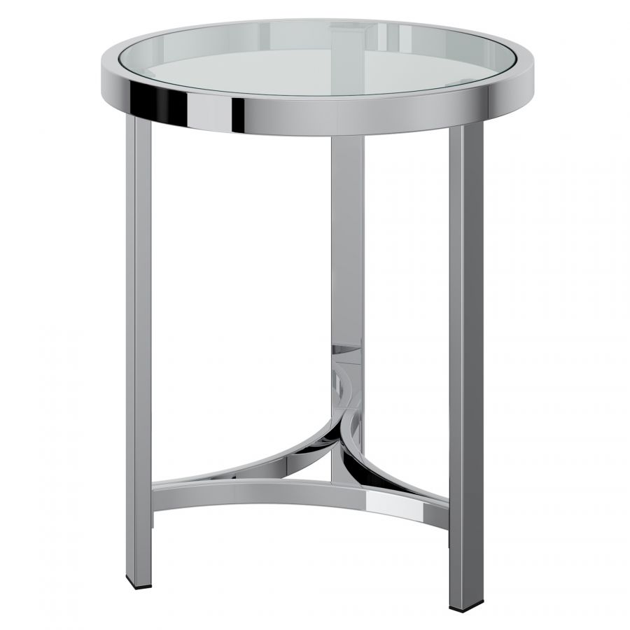 Strata Accent Table in Chrome