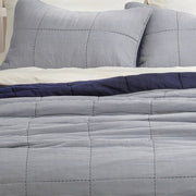 Tagliatelle blue striped reversible quilt – 100% Cotton Outer Shell