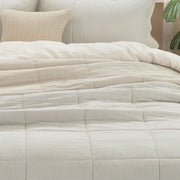 Tagliatelle Natural Striped Reversible Quilt – 100% Cotton Outer Shell