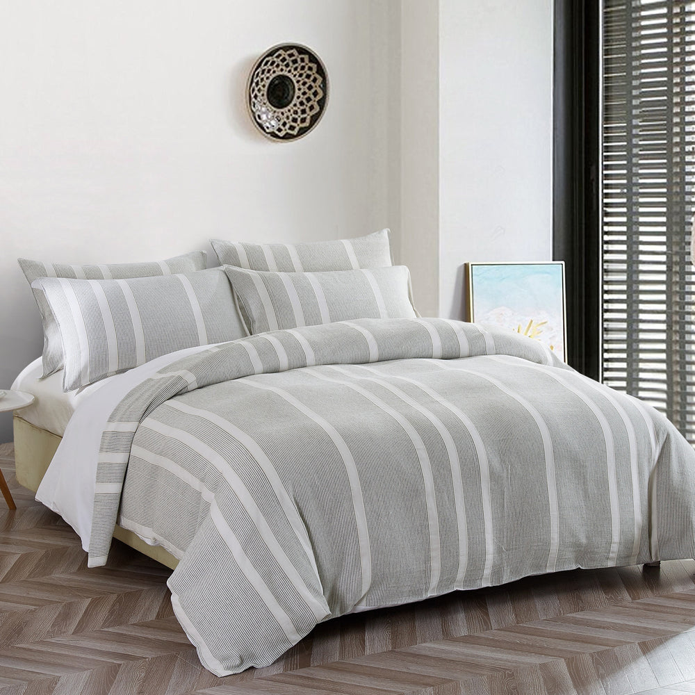 Vibe Duvet Cover Set – Durable & Stylish Yarn-Dyed Cotton