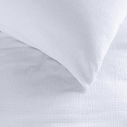 Waffle white duvet cover Set - 100% Cotton