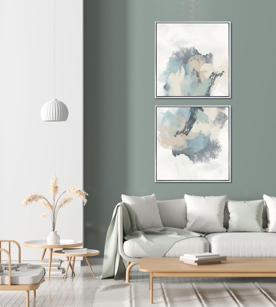 Muted Brushstrokes in Blue I