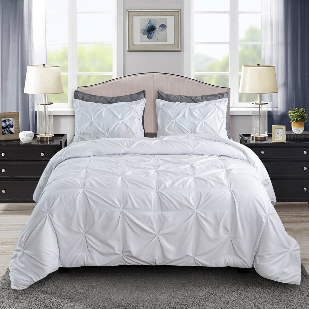 Pintuck 3 Piece Comforter Set Get an EXTRA 20% OFF